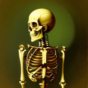 Spooky 3D Skeleton Bust Sculpture