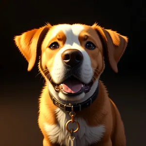 Cute Golden Retriever Puppy on Leash