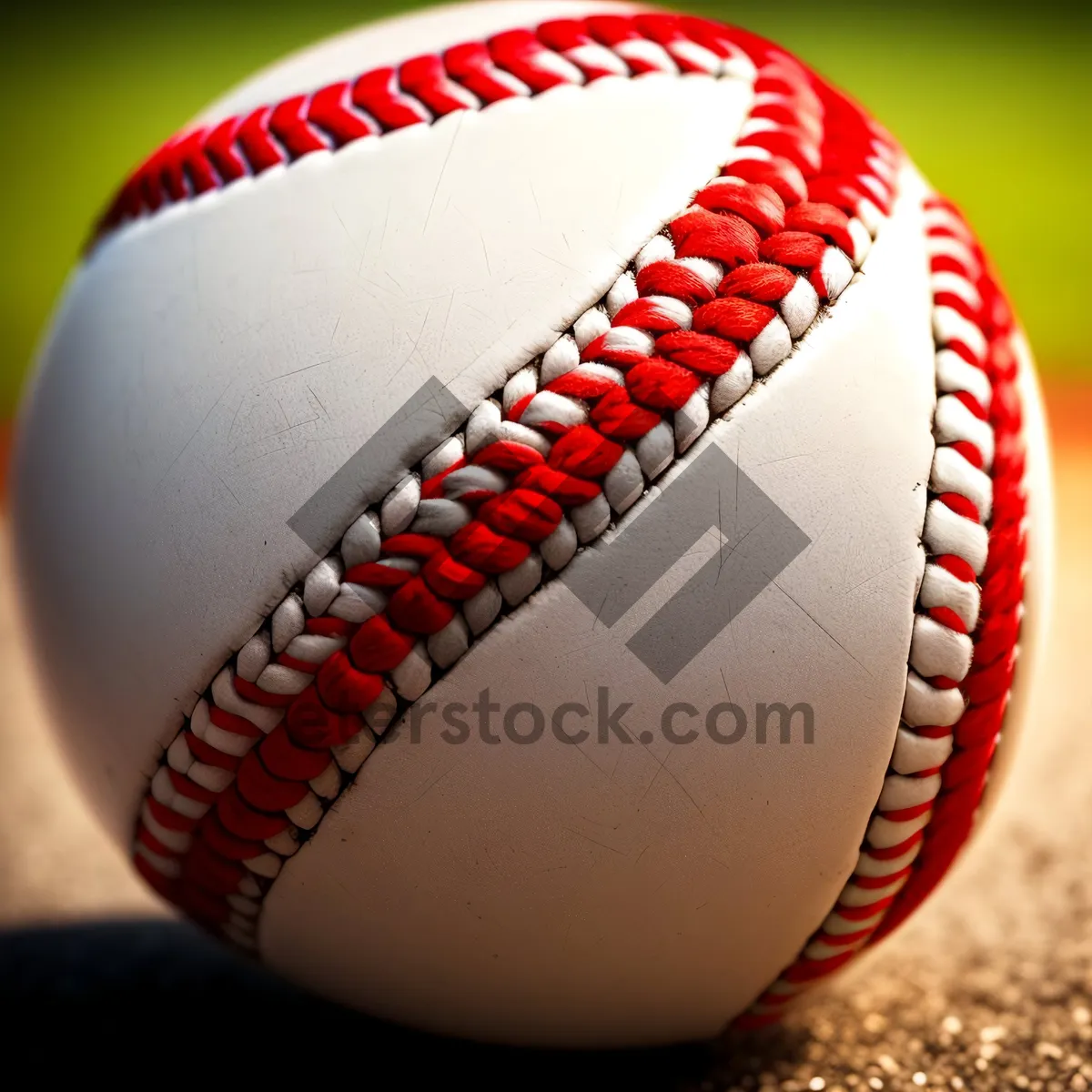 Picture of Baseball glove on grass field.