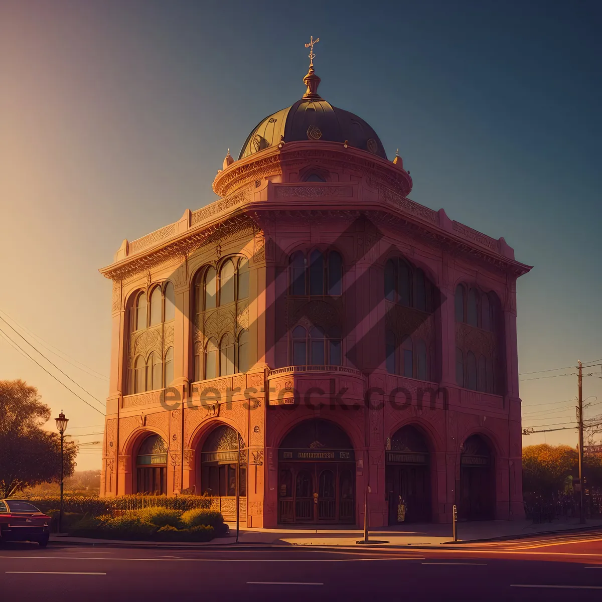 Picture of Dome of Historic City Cathedral, Landmark of Capital