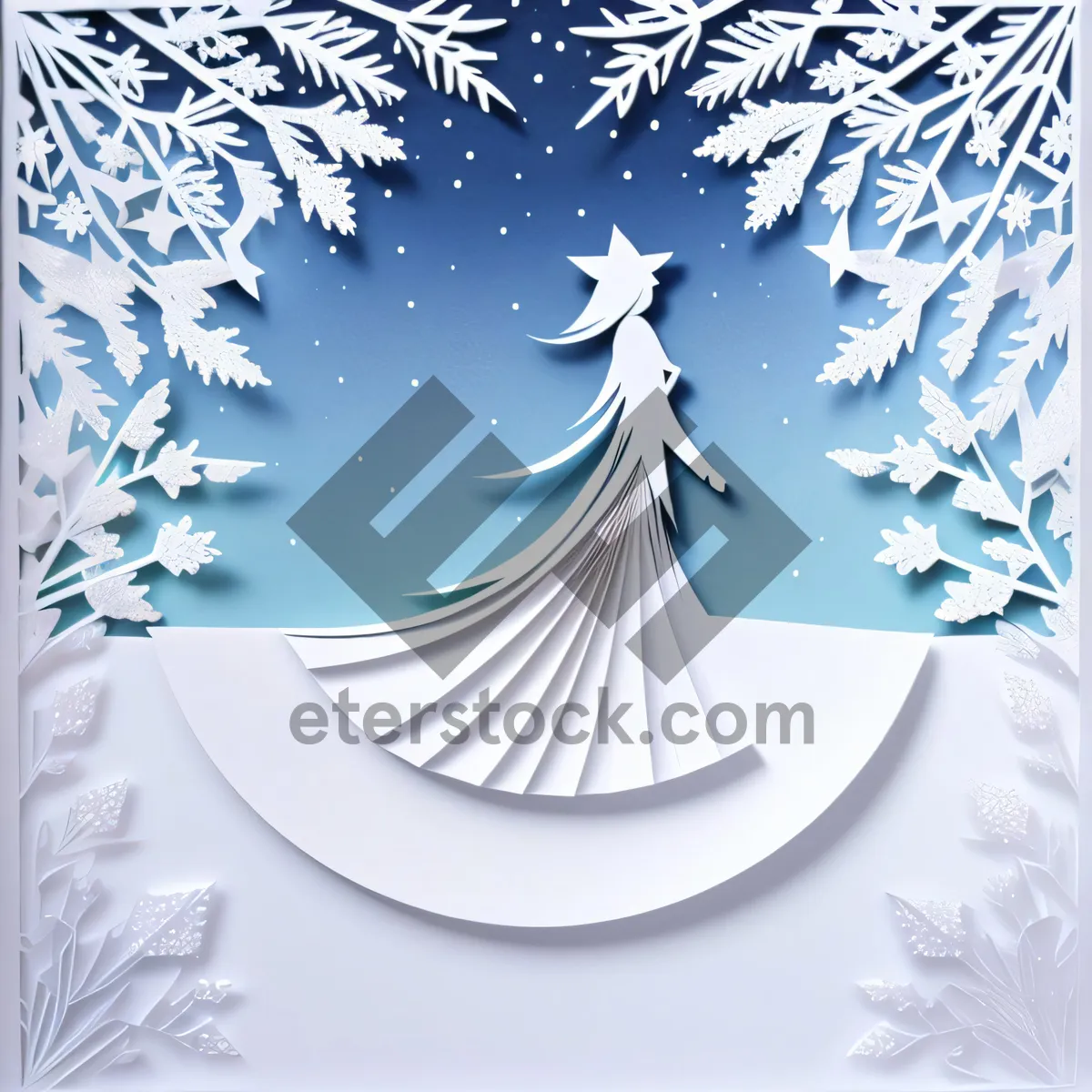 Picture of Frosty Delight: Charming Snowflake Card Design