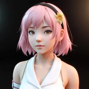Blond Doll: Sensual Fashion Model with Attractive Hairstyle
