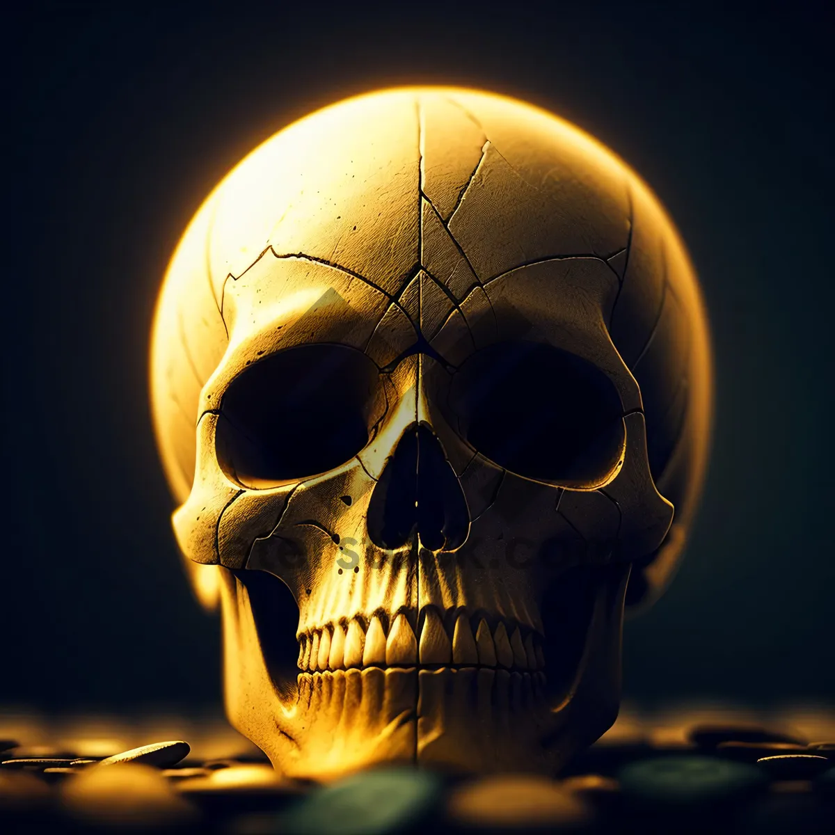 Picture of Spooky Pirate Skull: Anatomy of Death and Horror.