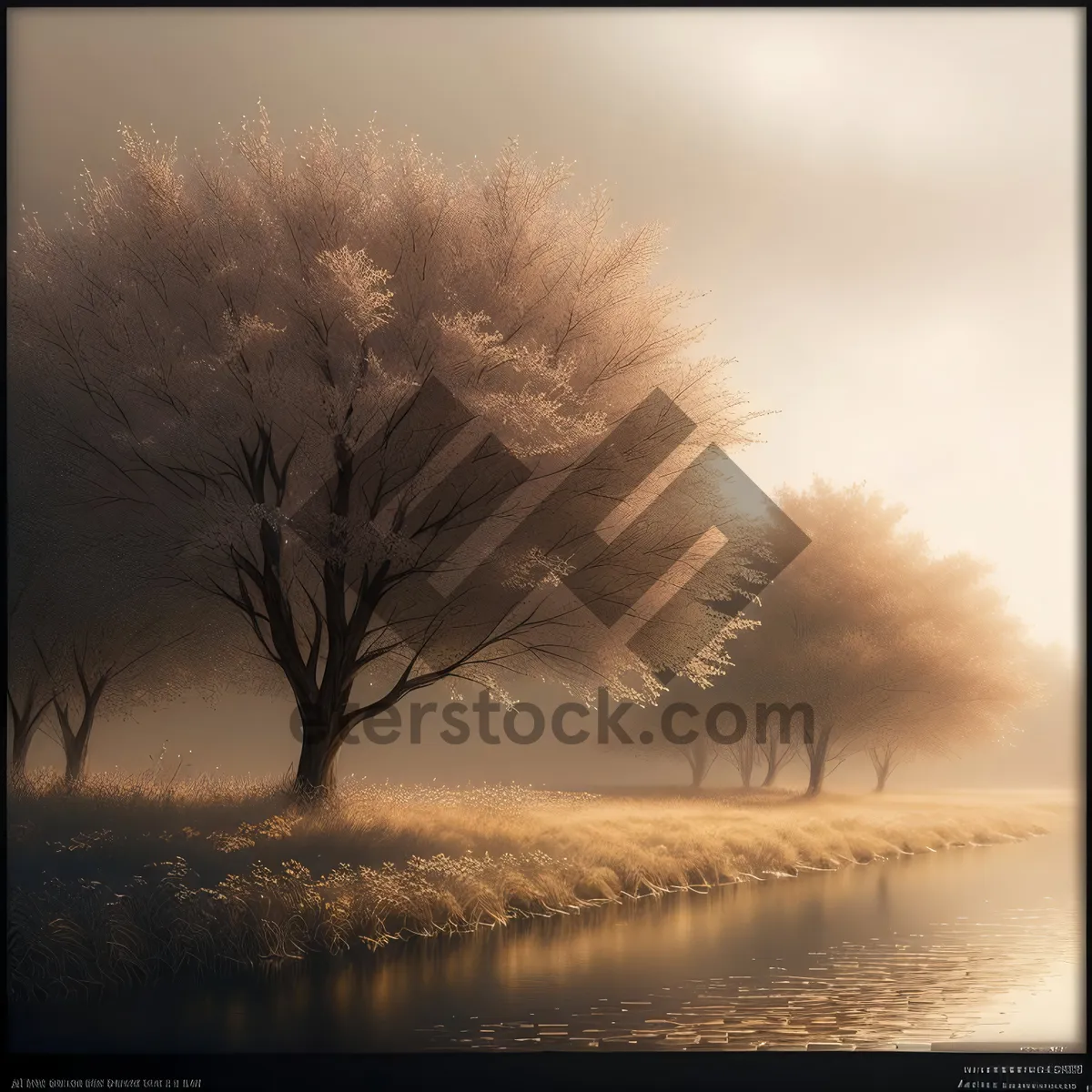 Picture of Serenity in Winter Wonderland: Majestic Sunrise over Snow-Covered Forest