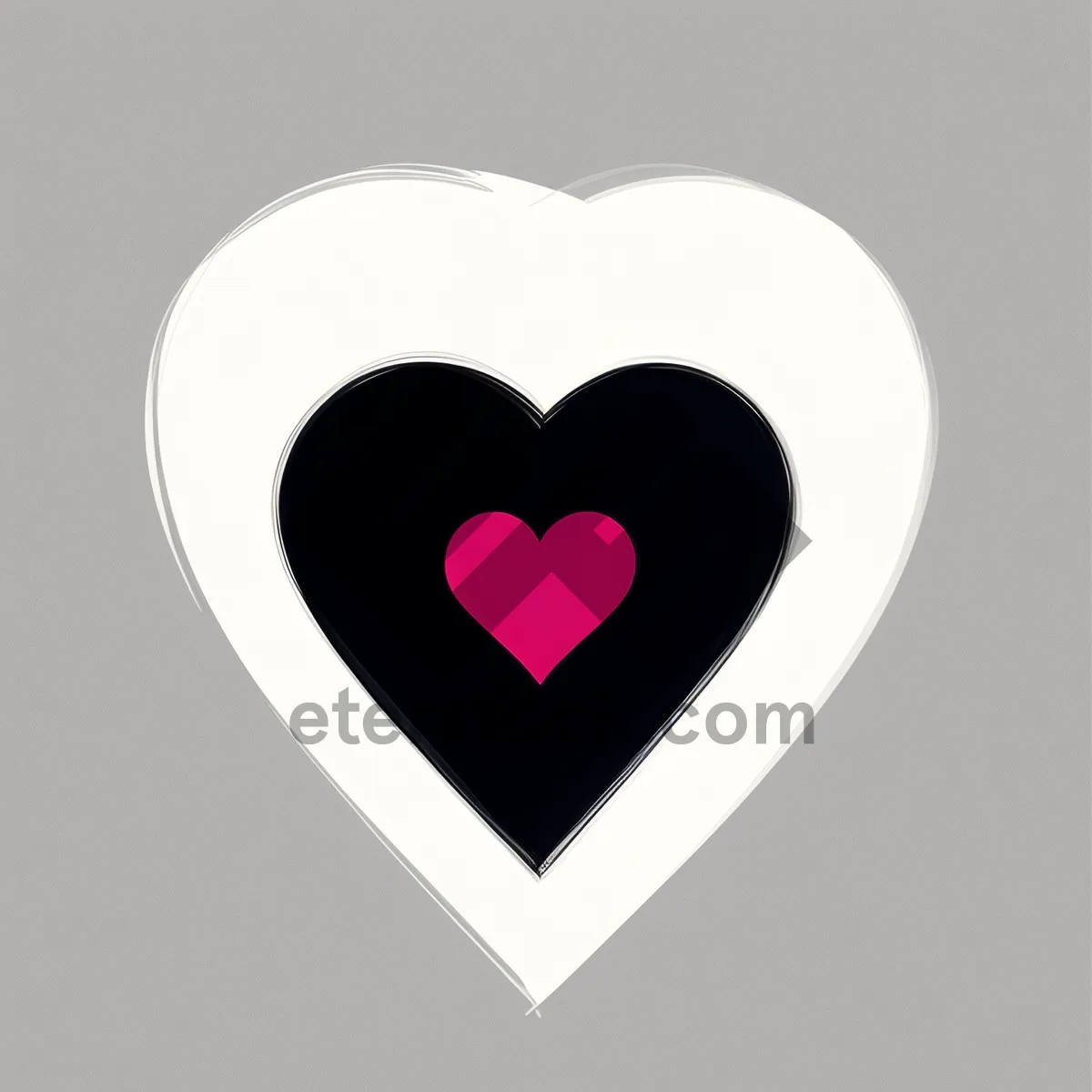 Picture of Shiny Glass Heart Icon Design