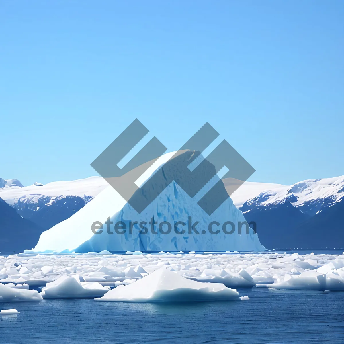 Picture of Majestic Arctic Glacier in Winter Wonderland