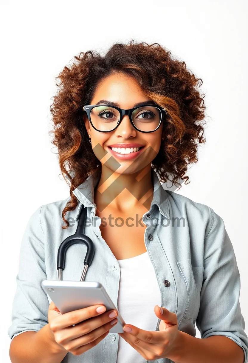 Picture of Female Doctor Smiling in Professional White Coat