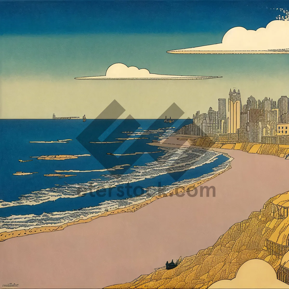 Picture of Serenity by the Shore: Beachside Bliss