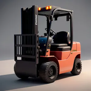 Industrial Forklift Truck in Warehouse