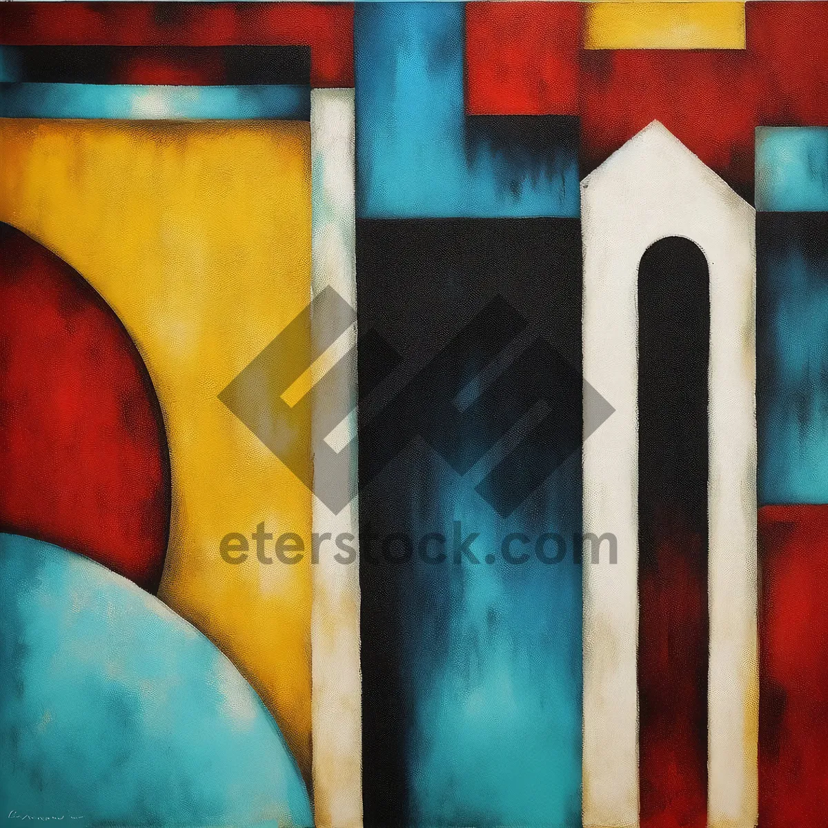 Picture of Colorful pencil rainbow on wood table.