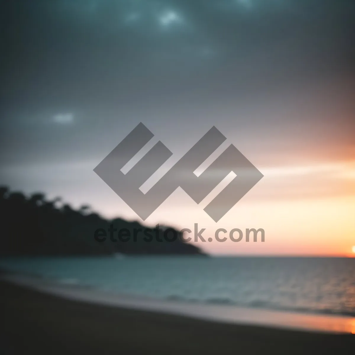 Picture of Serene Sunset Seascape by the Beach