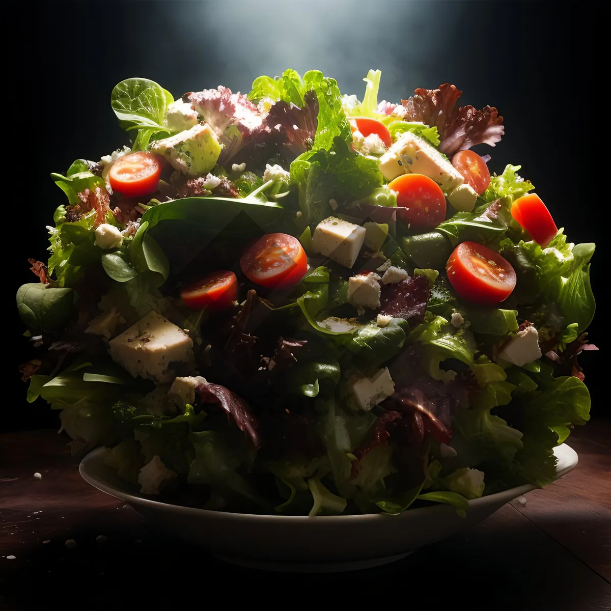 Picture of Fresh and Healthy Vegetable Salad Plate