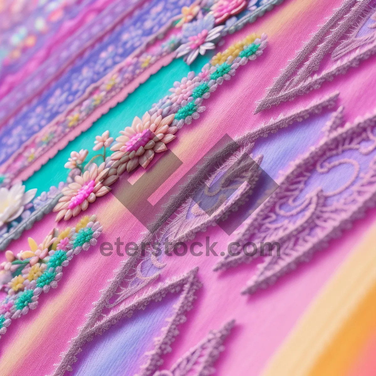 Picture of Silk Texture Art in Colorful Design