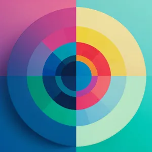 Colorful Gradient Circle Icon Art