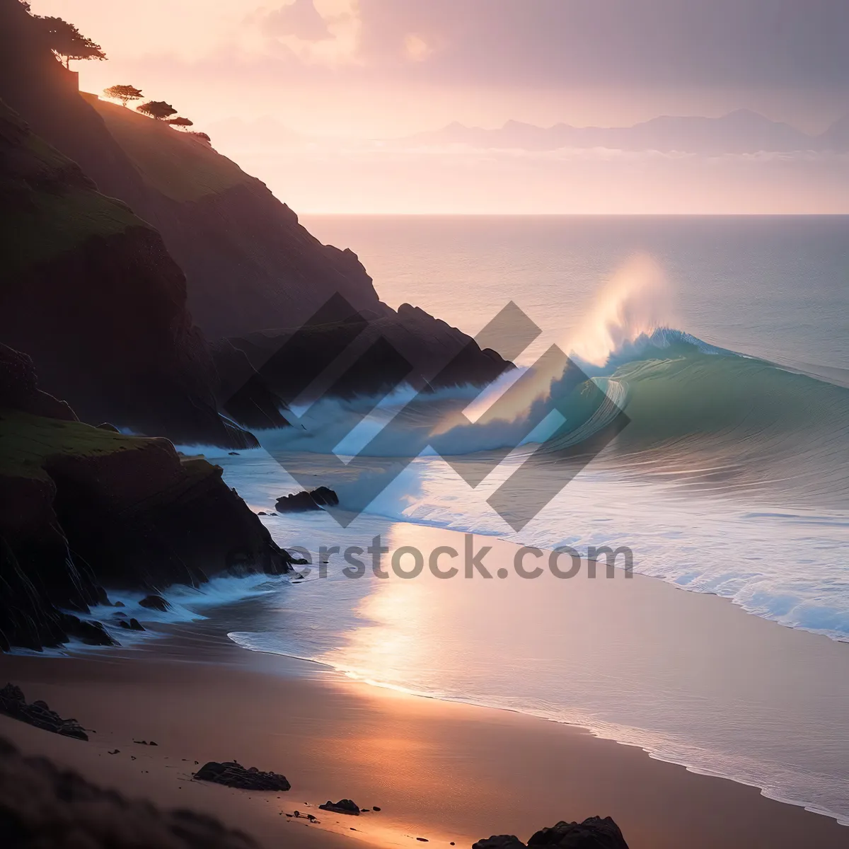 Picture of Serenity by the Sea: Tranquil Coastal Landscape