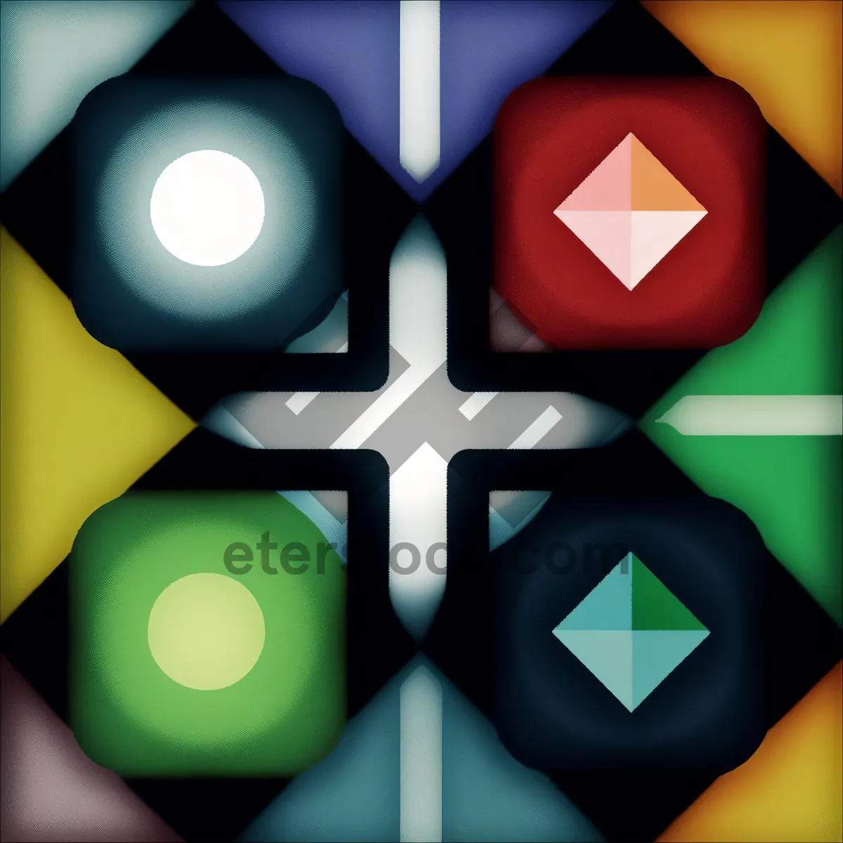 Picture of Black shiny square button icon set.
