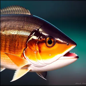 Vibrant Goldfish Swimming in Colorful Aquarium