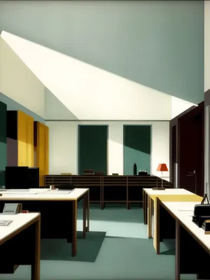 Modern Kitchen Interior with Elegant Wooden Furniture