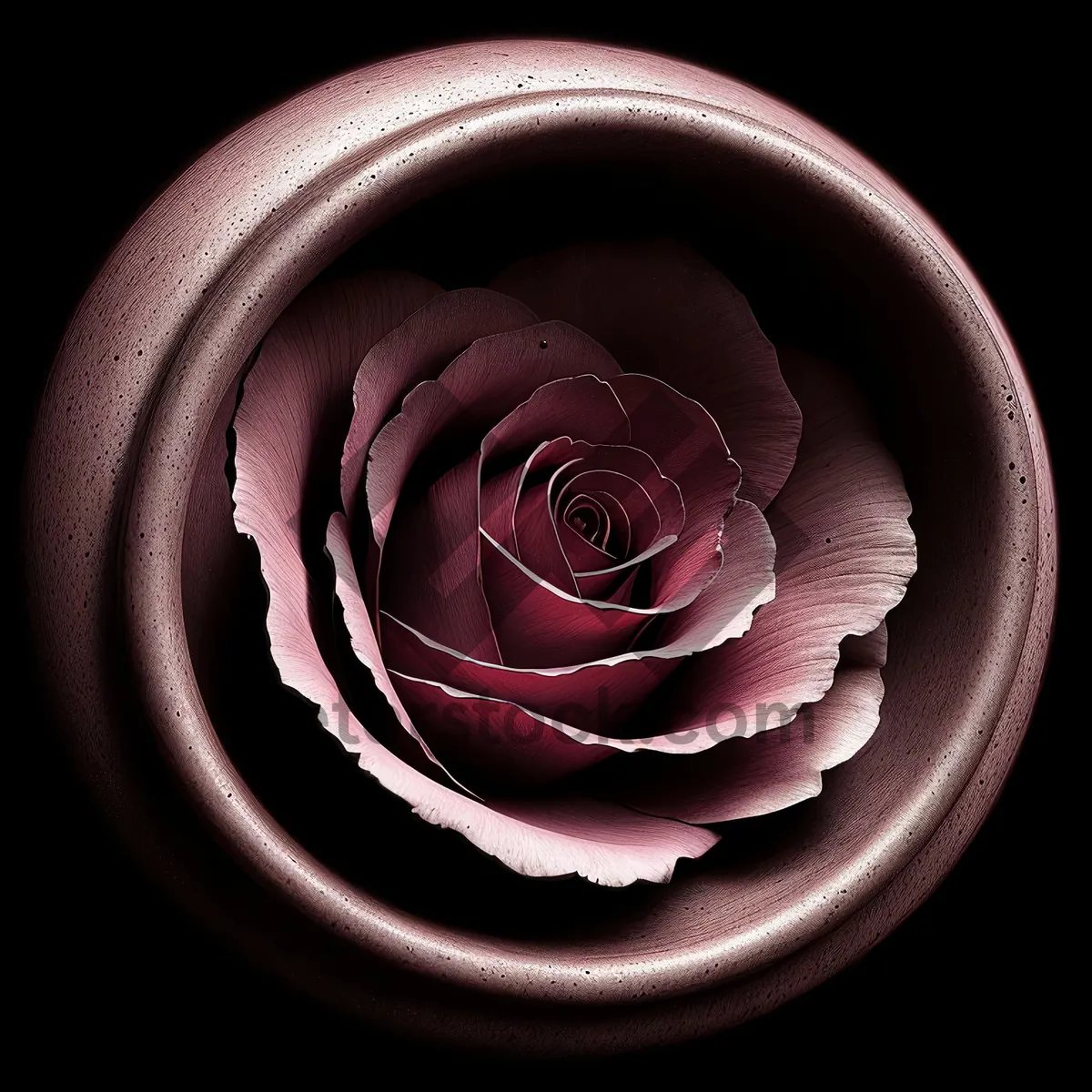 Picture of Vibrant Purple Onion Rose Petal Coil