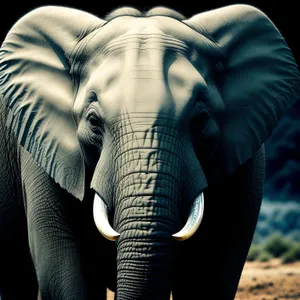 Wildlife Conservation: Majestic Elephant in National Park