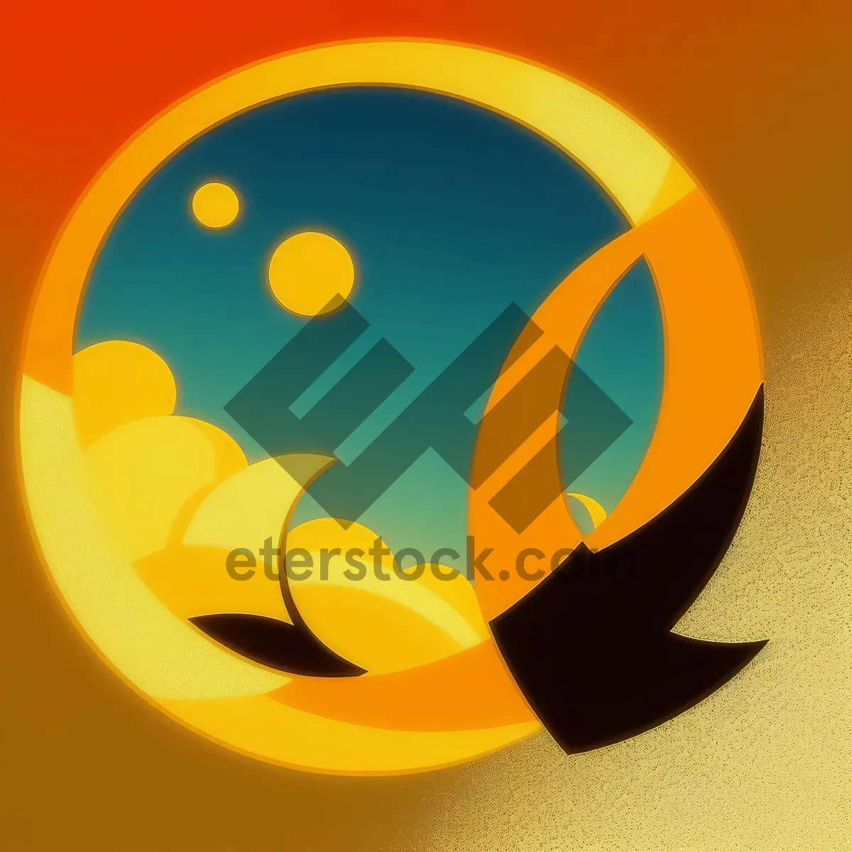 Picture of Orange Shiny Icon Button Design Symbol