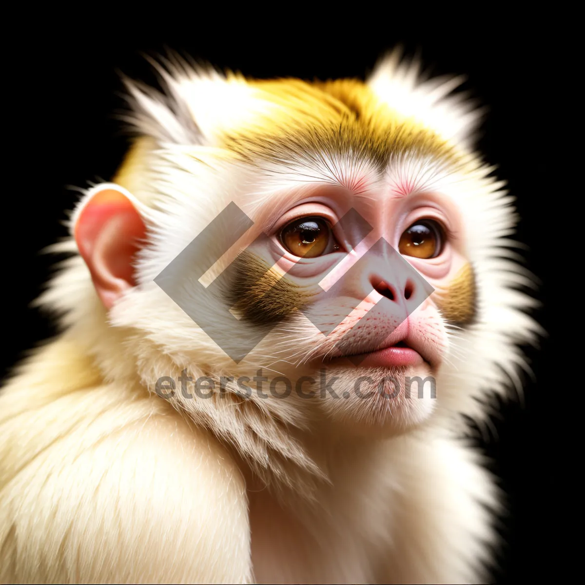Picture of Wild Curiosity: Adorable Monkey Cat with Furry Whiskers