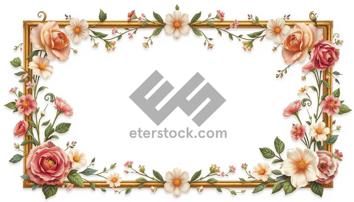 Picture of Floral Vintage Ornate Design Element Frame