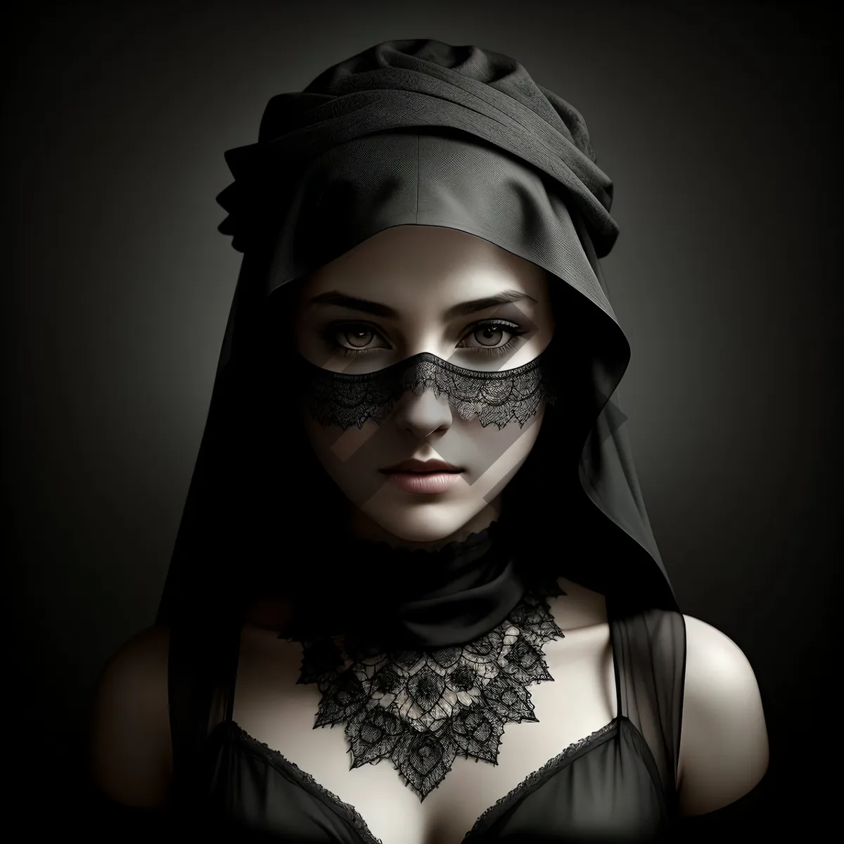 Picture of Bold and Beautiful: Seductive Venetian Masked Lady with Sensual Style