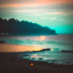 Serene Sunset Over the Sea