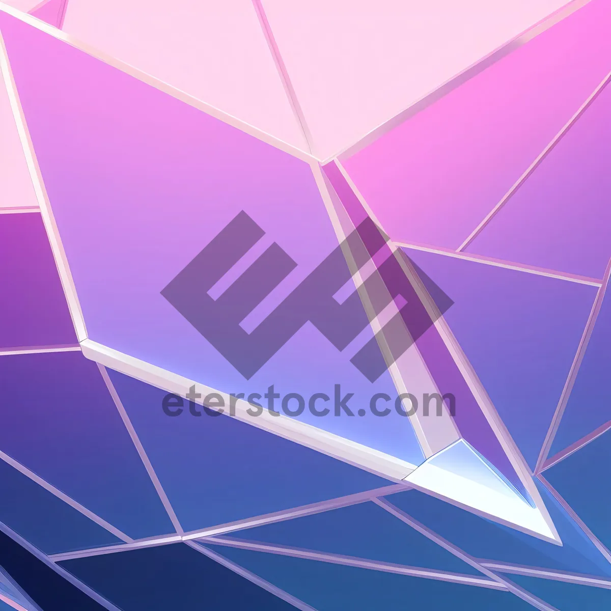 Picture of Futuristic Geometric Gradient Artwork