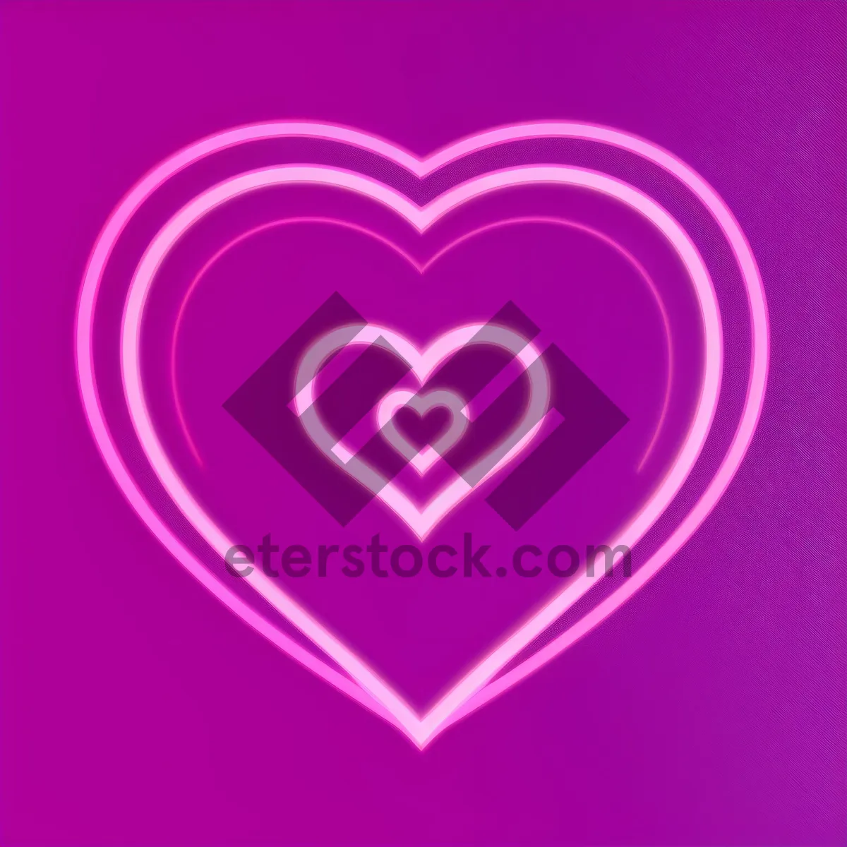 Picture of Heart Art: Graphic Valentine Icon with Light Shape