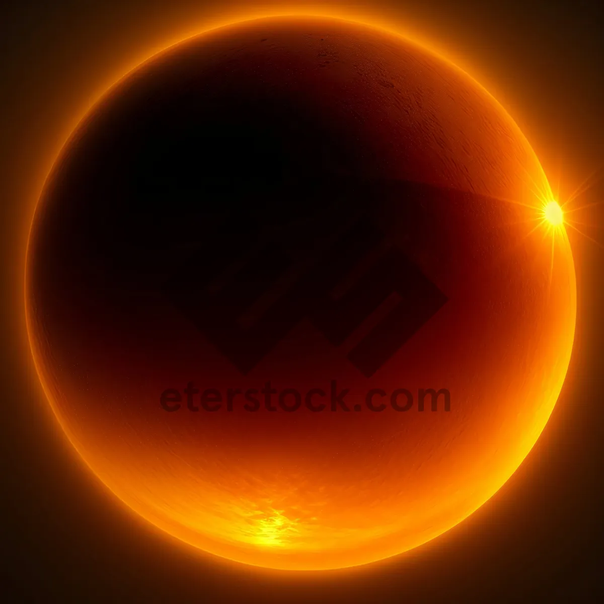 Picture of Glowing Heat Icon Button in Shiny Black Design