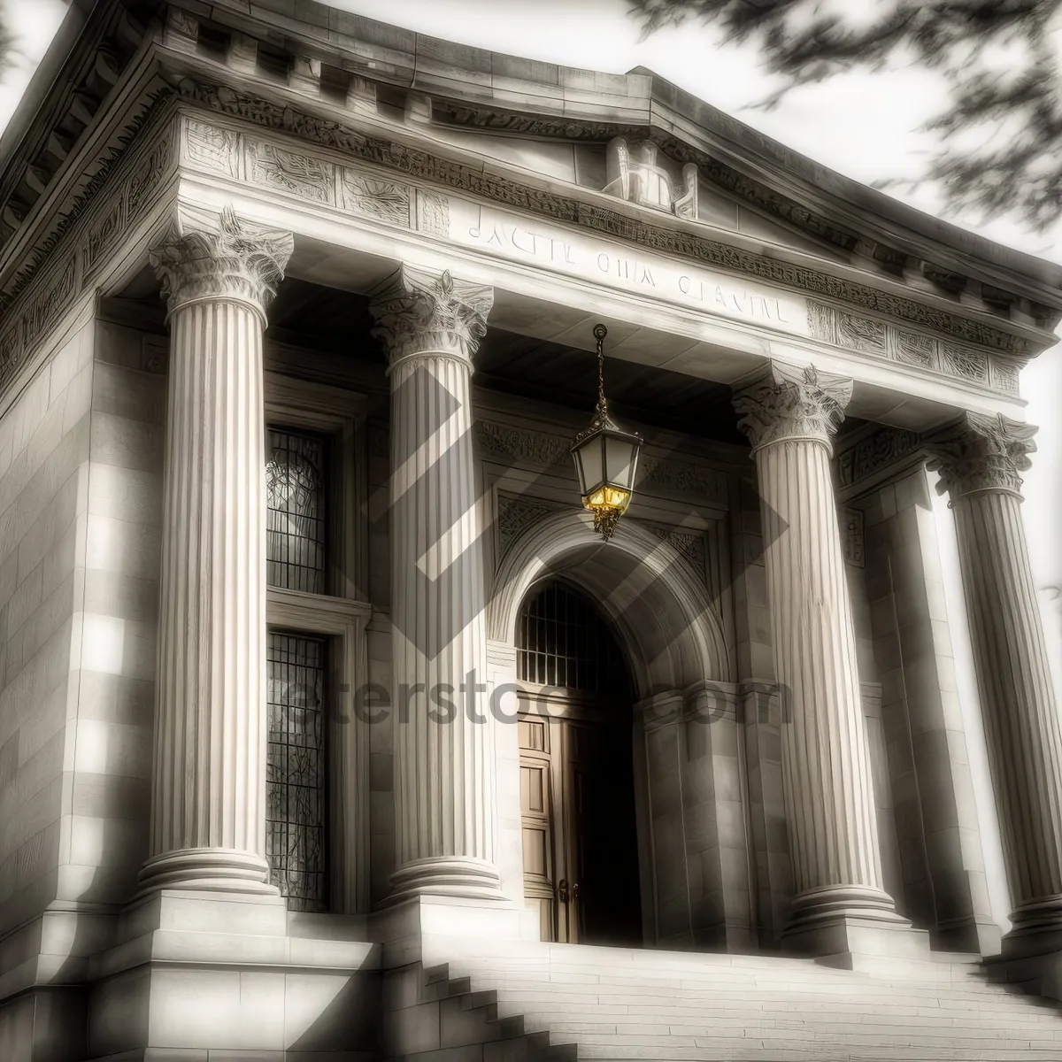 Picture of Stunning Ancient Temple Columns in Historic City