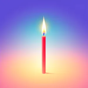 Colorful Birthday Candles Burning in the Dark