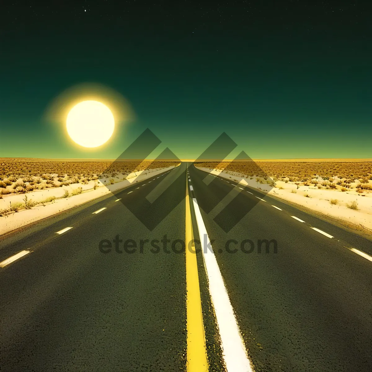 Picture of Speeding through the Desert: A Highway Journey