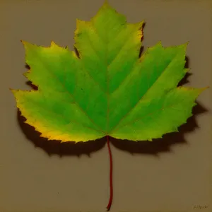Vibrant Fall Maple Leaf in Autumn Forest
