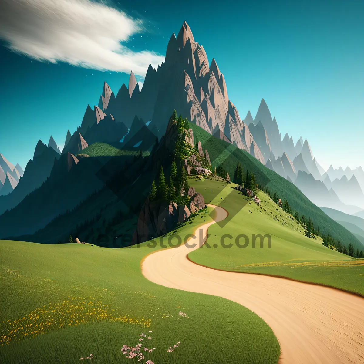 Picture of Scenic Golf Course nestled in Mountains