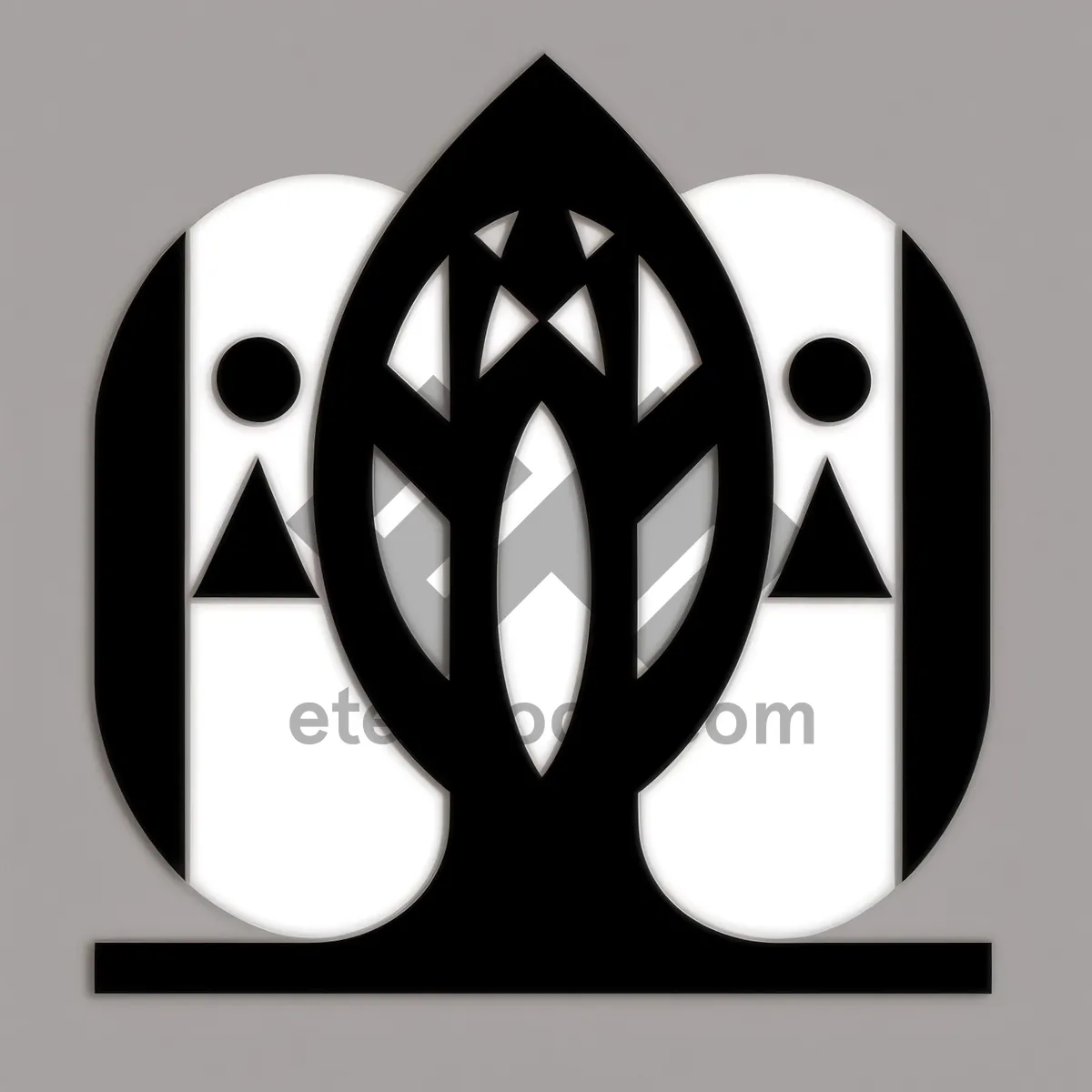 Picture of Black Icon Set: Symbolic Five-Spot Graphic Design