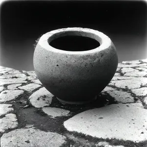 Coffee Cup and Mortar with Pestle