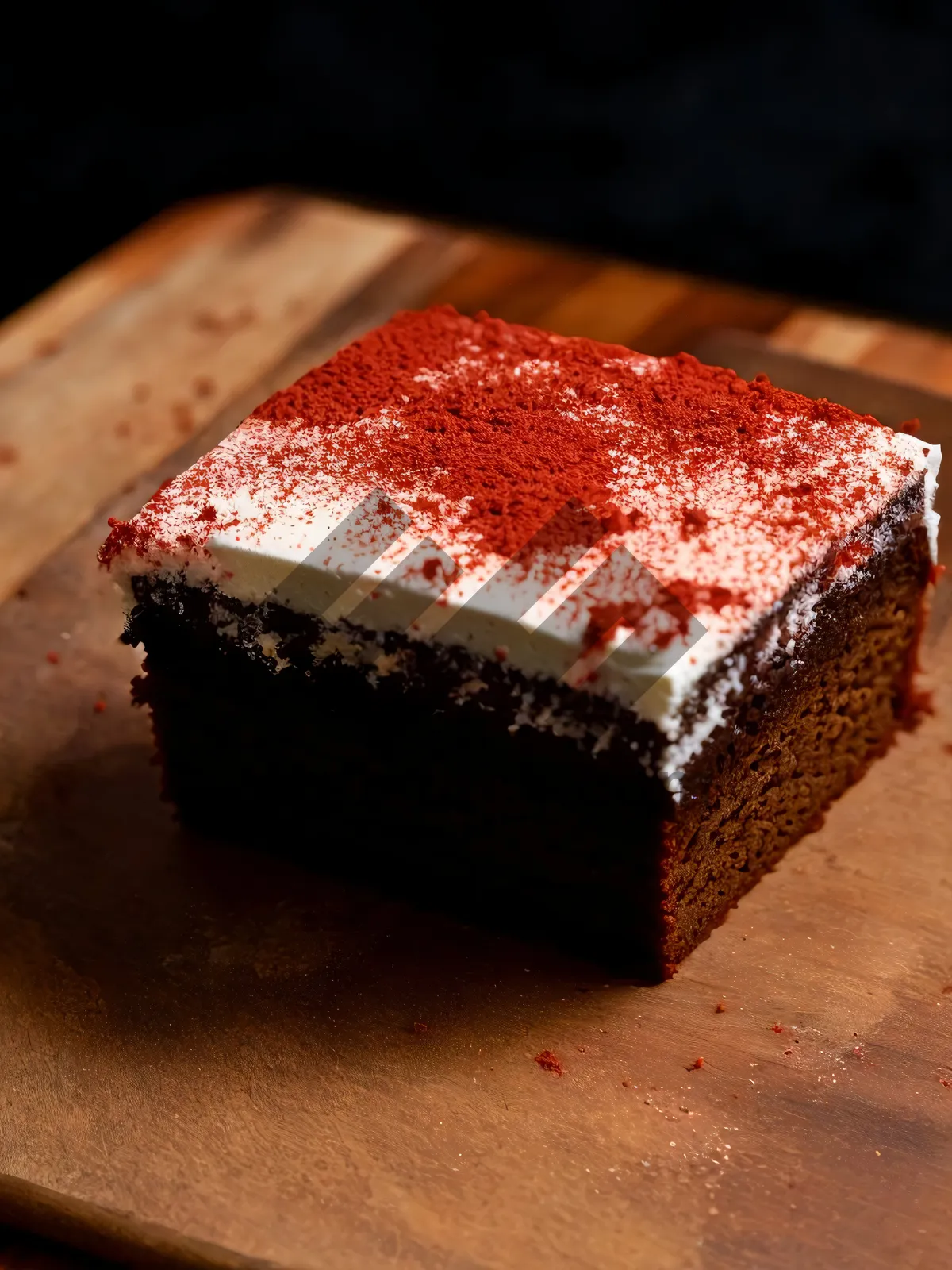 Picture of Delicious Chocolate Slice on Plate - Gourmet Cake