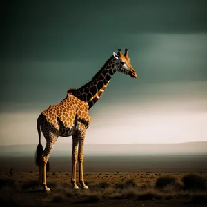Majestic Safari Giraffe in African Savanna