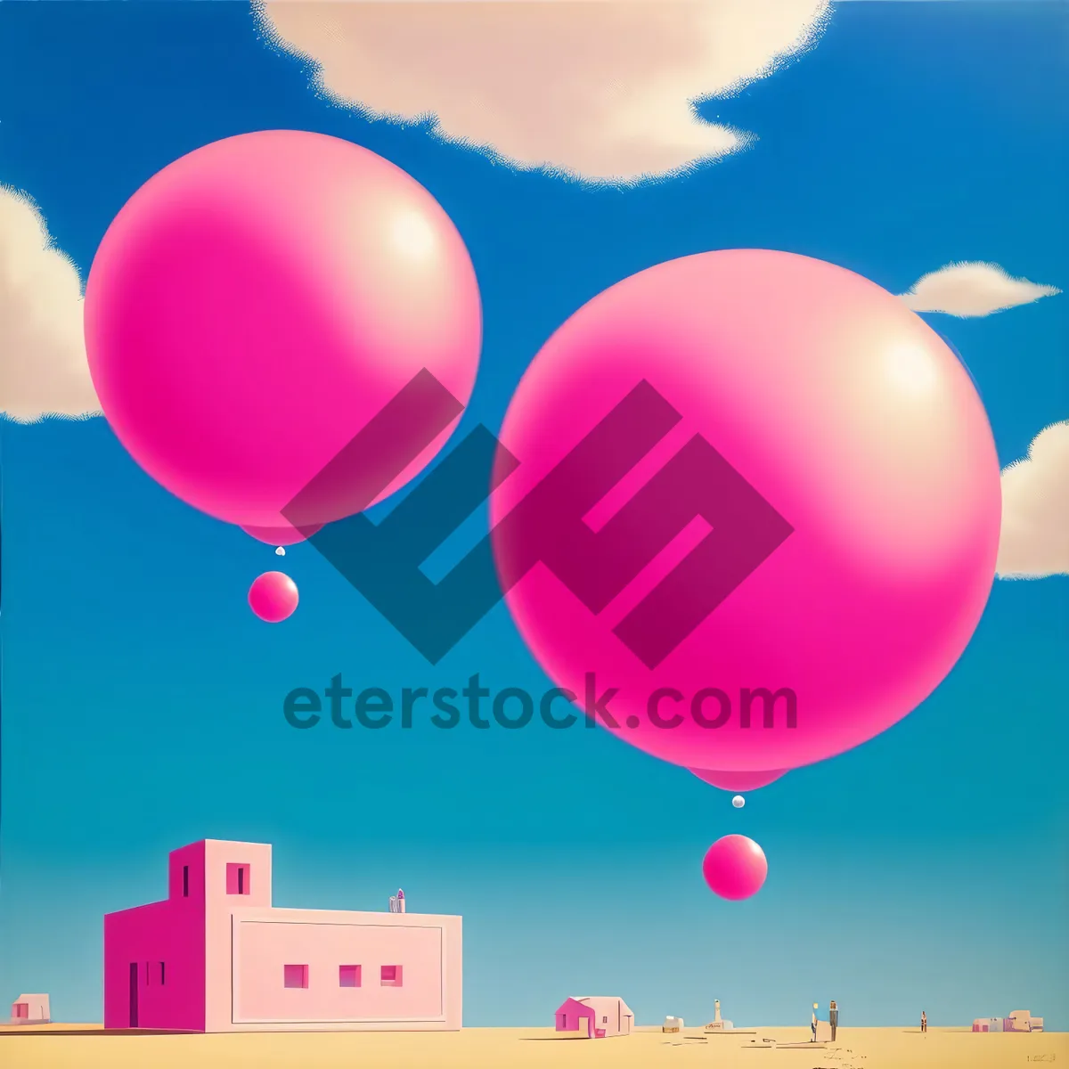 Picture of Festive Balloon Decorations at Colorful Birthday Party