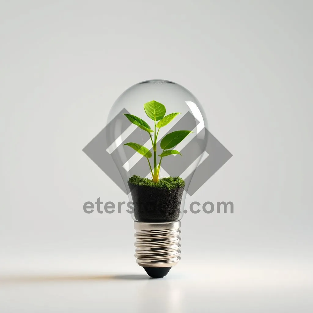 Picture of Green energy light bulb for environmentally friendly solution