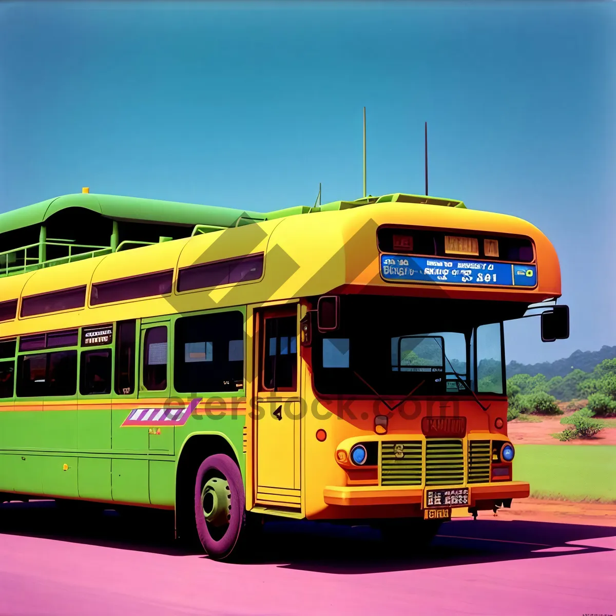 Picture of Public Trolleybus Transportation on the Road