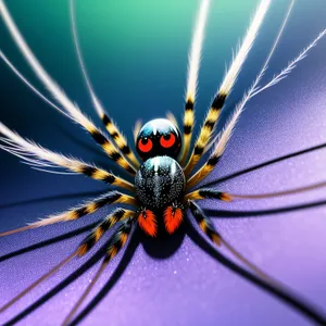 Black Widow Spider Web Art: Illuminated Arachnid Design