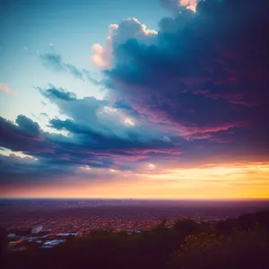 Summer Sunset Over the Sea