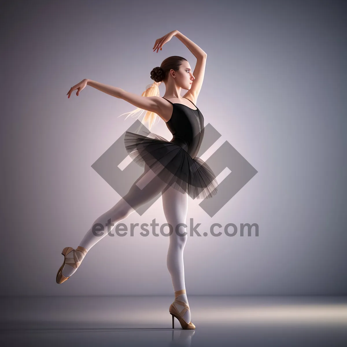 Picture of Graceful Ballet Pose: Elegant Dancer in Motion