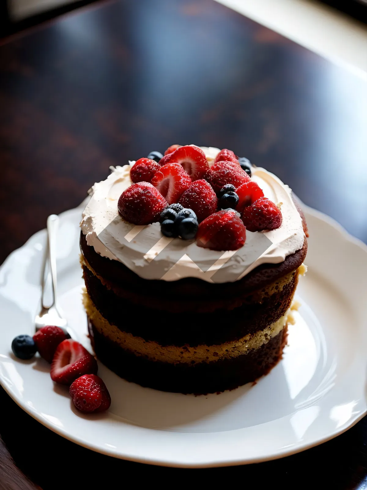 Picture of Delicious Strawberry Raspberry Chocolate Trifle