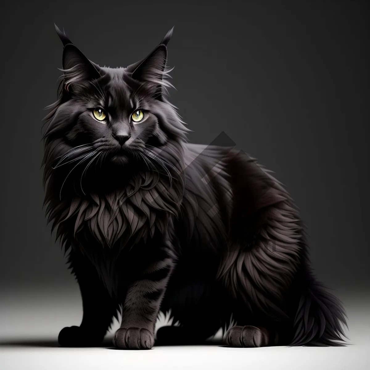 Picture of Fluffy Tabby Kitty with Whiskers and Adorable Eyes