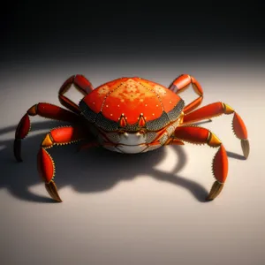 Crustacean Arthropod: Majestic Rock Crab with Powerful Claw